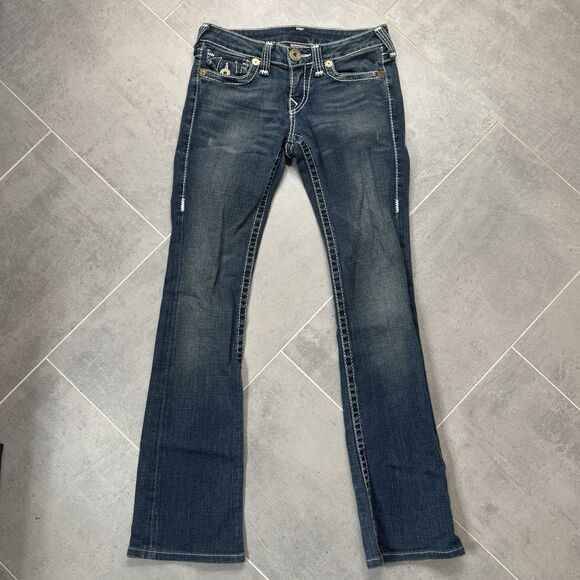 True Religion Women’s Becky Big T Jeans Bootcut Embroidered Stitch Size 27 USA - Picture 14 of 14